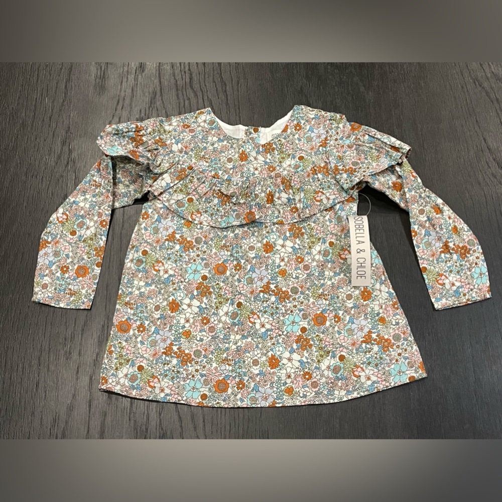 New Floral Long Sleeve Top by Isobella and Chloe Girl Size 4